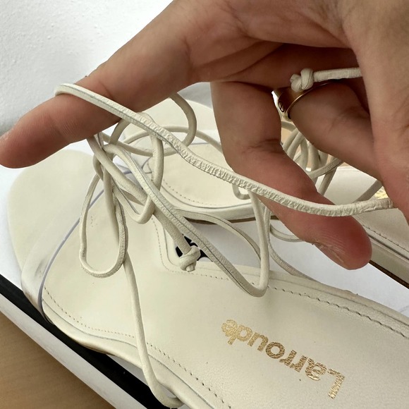 Larroude Gloria Heel in Ivory Size 7 - Picture 11 of 11